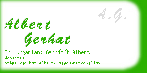 albert gerhat business card